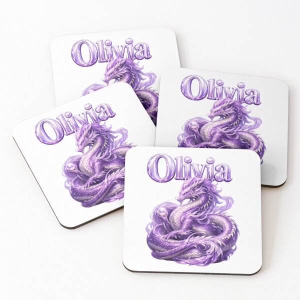 Item preview, Olivia Dragon Chinese Zodiac — Year of the Dragon Eastern Horoscope Name Design | Powerful Fantasy Art designed and sold by AlexLineArt.