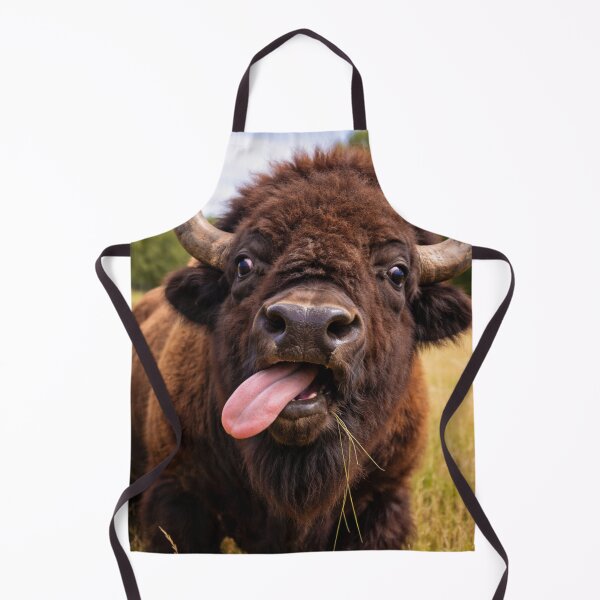 Item preview, Funny Bison with Tongue Out – Wild Buffalo Art designed and sold by Darlin8888.