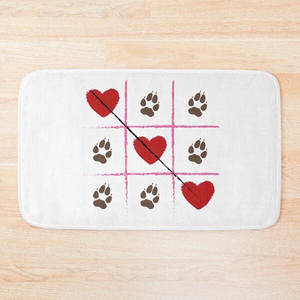 Item preview, Hearts vs Paws Tic Tac Toe - Dog Lover Game Design designed and sold by Vector Woofs.
