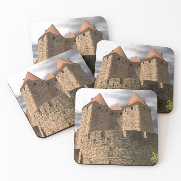Item preview, Carcassonne Medieval Castle Dramatic Sky Poster designed and sold by Open Road Gallery .