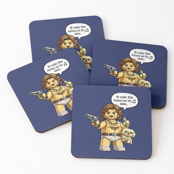 Item preview, Brick Style Horror Parody – Lotion Quote Minifigure Art designed and sold by obstinator.