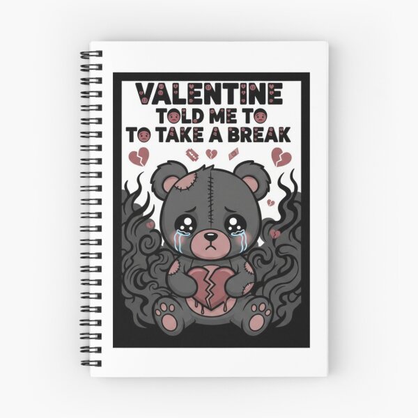 Item preview, Valentine Told Me to Take a Break – Dark Funny Bear Sticker designed and sold by Imaginarium of Chaos falcon88 .