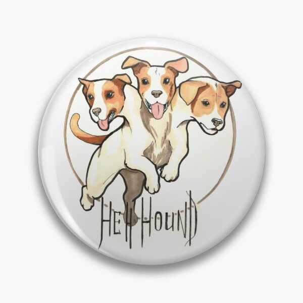 Item preview, Hellhound — Mythical Three-Headed Dog Illustration designed and sold by BlackLineLab.