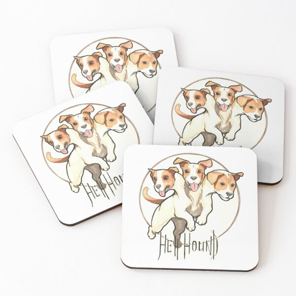Item preview, Hellhound — Mythical Three-Headed Dog Illustration designed and sold by BlackLineLab.