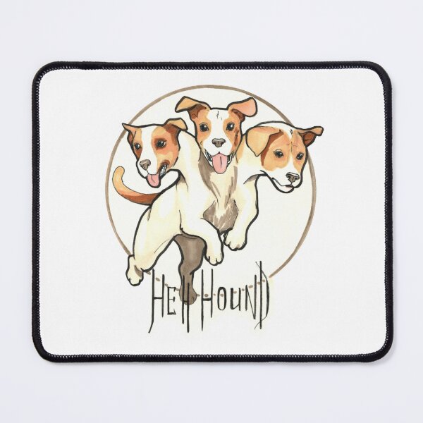 Item preview, Hellhound — Mythical Three-Headed Dog Illustration designed and sold by BlackLineLab.