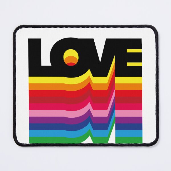 Item preview, Bold LOVE with Rainbow Stripe - Inclusive Typography Art designed and sold by Vector Woofs.