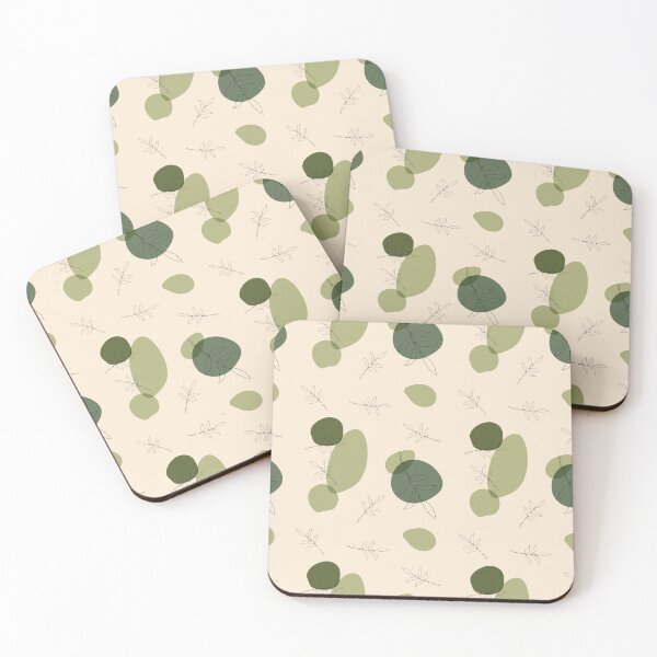 Item preview, Abstract Green Leaf Shapes with Hand Drawn Botanical Lines designed and sold by SGStudio_Thailand.