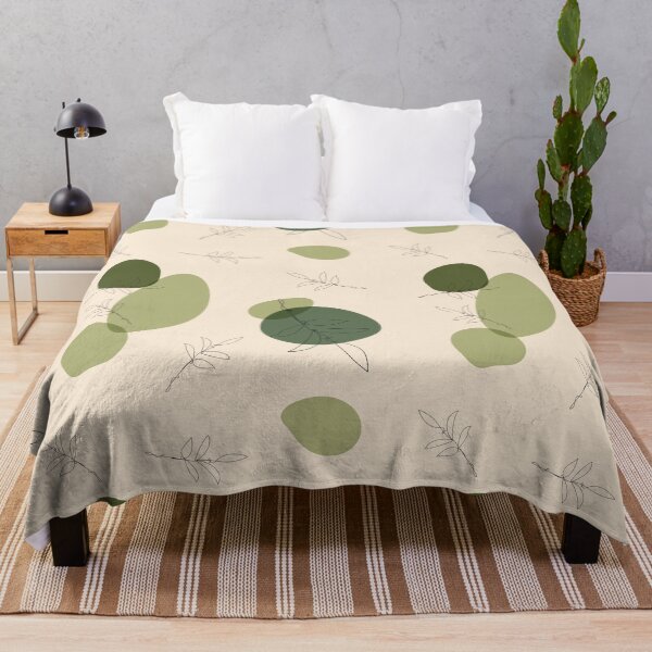 Item preview, Abstract Green Leaf Shapes with Hand Drawn Botanical Lines designed and sold by SGStudio_Thailand.