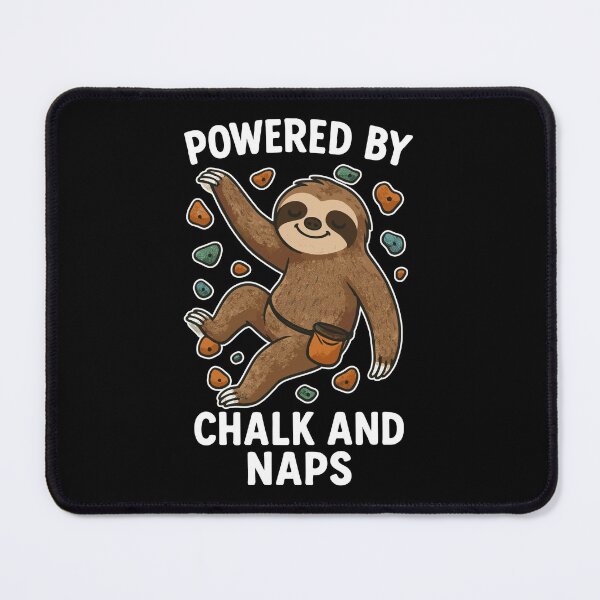 Item preview, Funny bouldering shirt – sloth with chalk designed and sold by Pineapple-Tree.
