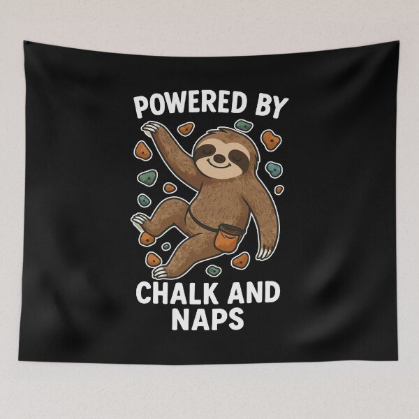 Item preview, Funny bouldering shirt – sloth with chalk designed and sold by Pineapple-Tree.