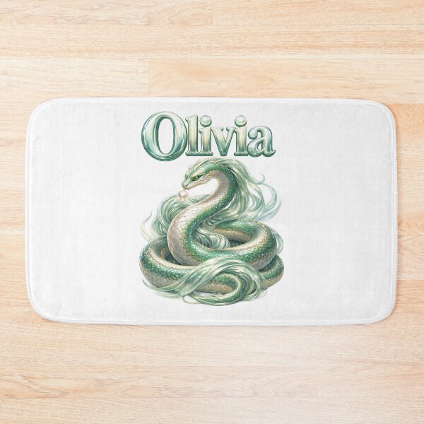 Item preview, Olivia Snake Chinese Zodiac — Year of the Snake Eastern Horoscope Name Design | Elegant Mystic Art designed and sold by AlexLineArt.