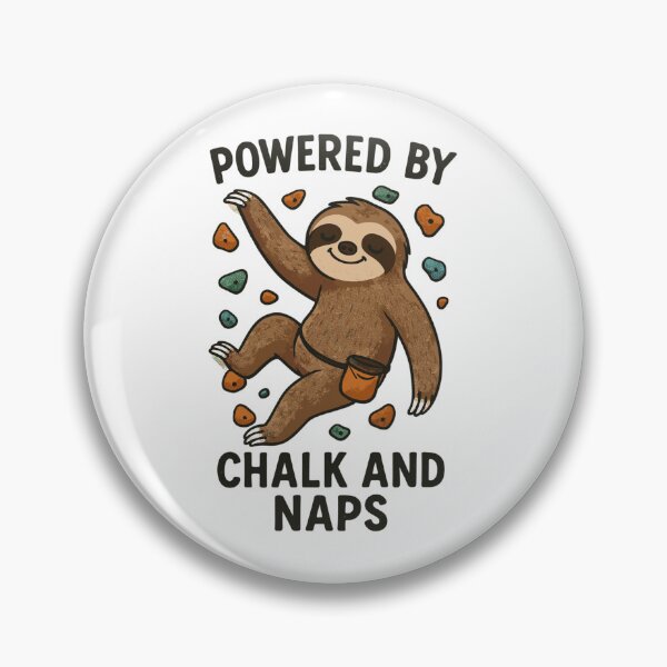 Item preview, Funny bouldering shirt – sloth with chalk designed and sold by Pineapple-Tree.