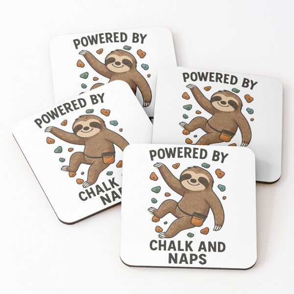 Item preview, Funny bouldering shirt – sloth with chalk designed and sold by Pineapple-Tree.