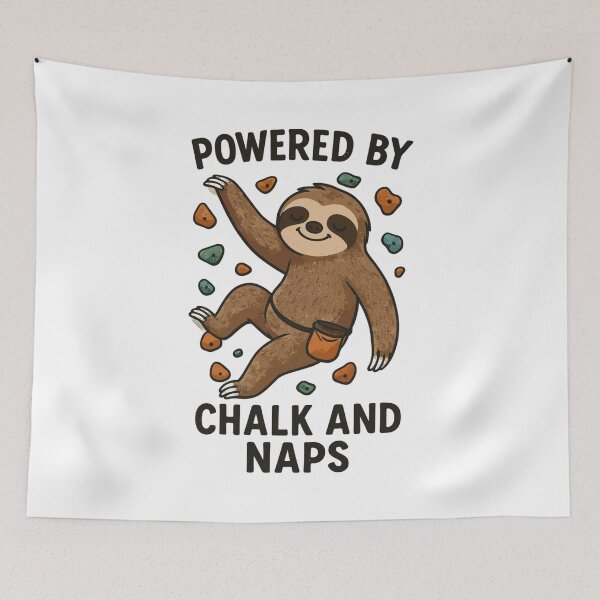 Item preview, Funny bouldering shirt – sloth with chalk designed and sold by Pineapple-Tree.