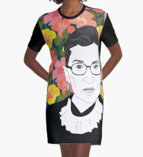 Ruth bader Ginsburg Blumen T-Shirt Kleid