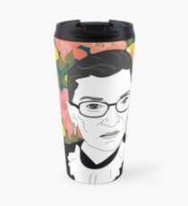 Ruth bader Ginsburg Floral Travel Mug