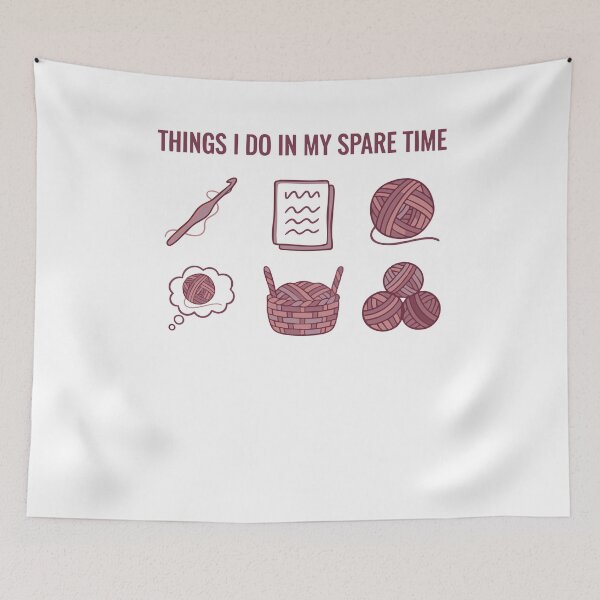 Item preview, Things I Do In My Spare Time Funny Crochet Lover designed and sold by LuminOrb.