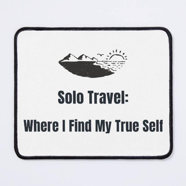 Item preview, Solo Traveling Where I Find My True Self Shirt – Minimalist Ocean & Mountain Design for Traveling Alone, Independent Travelers & Wanderlust Souls designed and sold by ETcompany.
