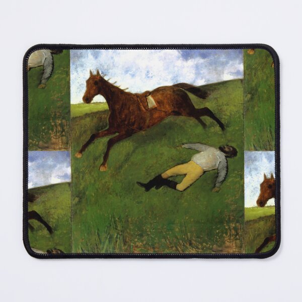 Item preview, Injured Jockey by Edgar Degas: Dramatic Equestrian Impressionist Wall Art designed and sold by artofuniverse.