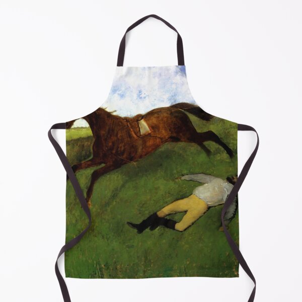 Artikelvorschau, Verletzter Jockey von Edgar Degas: Dramatische impressionistische Reiterdarstellung als Wandkunst entworfen und verkauft von artofuniverse.