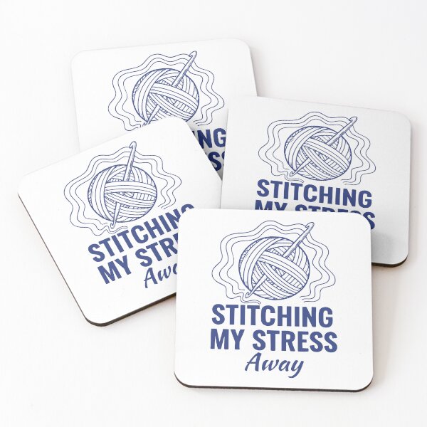 Item preview, Funny Crochet Stitching My Stress Away Yarn Lovers designed and sold by LuminOrb.
