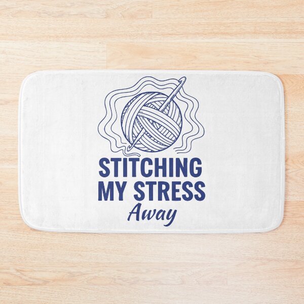 Item preview, Funny Crochet Stitching My Stress Away Yarn Lovers designed and sold by LuminOrb.