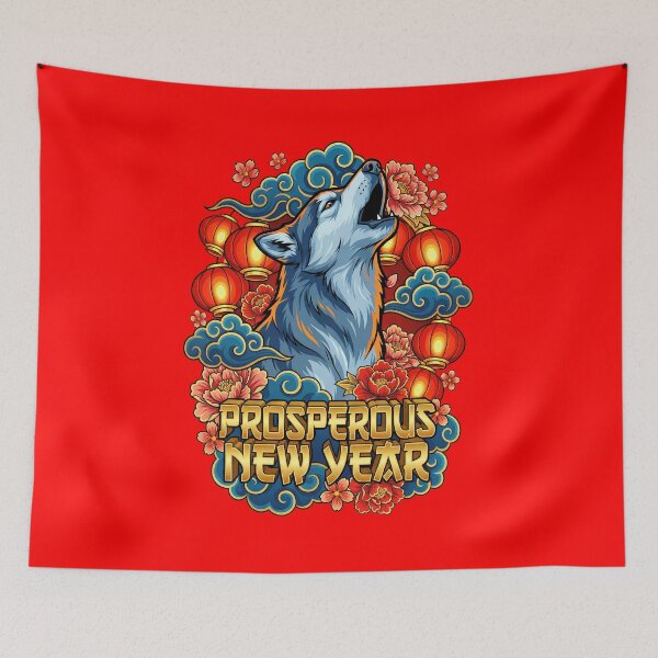 Item preview, Husky Dog Chinese New Year Prosperous Year designed and sold by Tong4130.