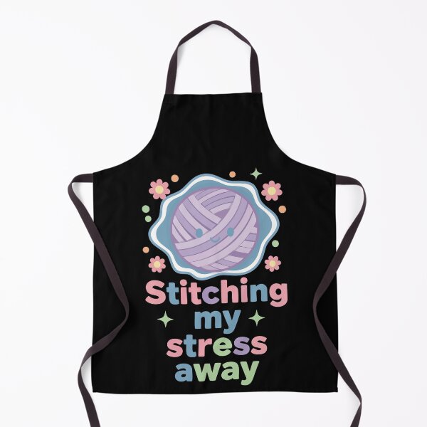 Item preview, Stitching My Stress Away Funny Crochet Lover designed and sold by LuminOrb.