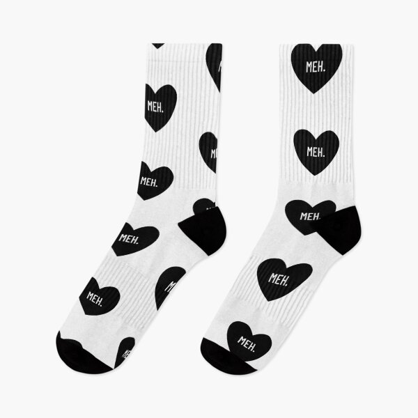 Item preview, Meh Black Heart - Sarcastic Anti Valentine's Design designed and sold by Vector Woofs.
