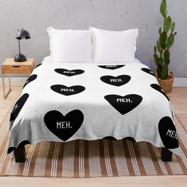 Item preview, Meh Black Heart - Sarcastic Anti Valentine's Design designed and sold by Vector Woofs.