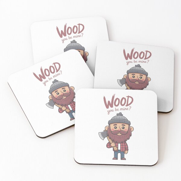 Item preview, Wood You Be Mine Cute Lumberjack Art designed and sold by MonkiFlipp.