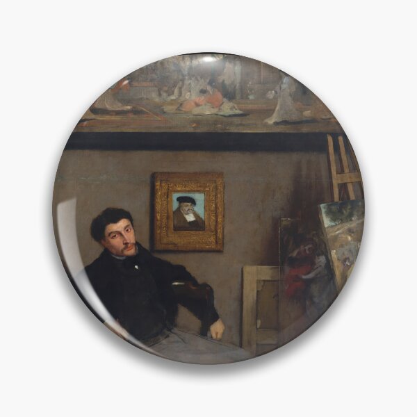 Item preview, James Jacques Joseph Tissot 1836 1902 by Edgar Degas: Impressionist studio portrait designed and sold by artofuniverse.