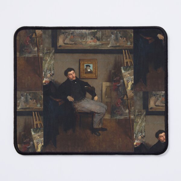 Item preview, James Jacques Joseph Tissot 1836 1902 by Edgar Degas: Impressionist studio portrait designed and sold by artofuniverse.