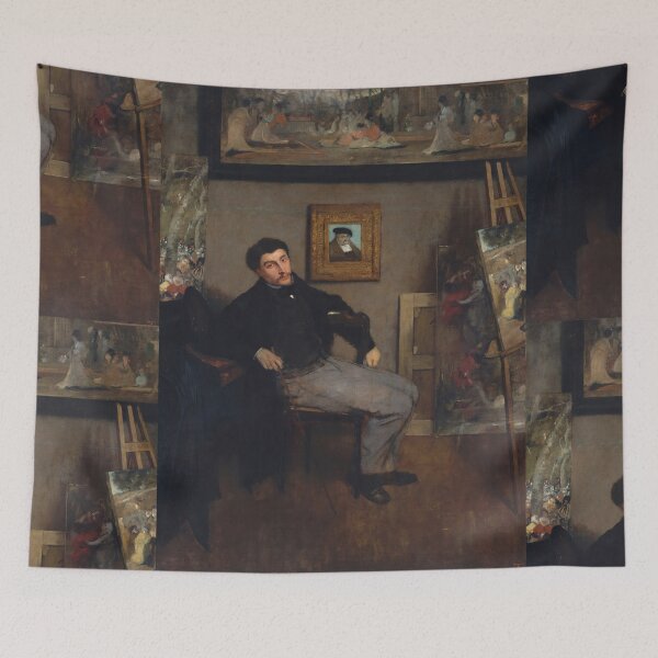 Item preview, James Jacques Joseph Tissot 1836 1902 by Edgar Degas: Impressionist studio portrait designed and sold by artofuniverse.