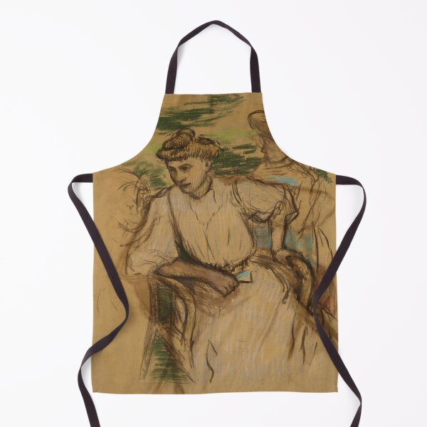 Item preview, Jeune Femme Assise by Edgar Degas: Contemplative Impressionist Portrait Poster designed and sold by artofuniverse.