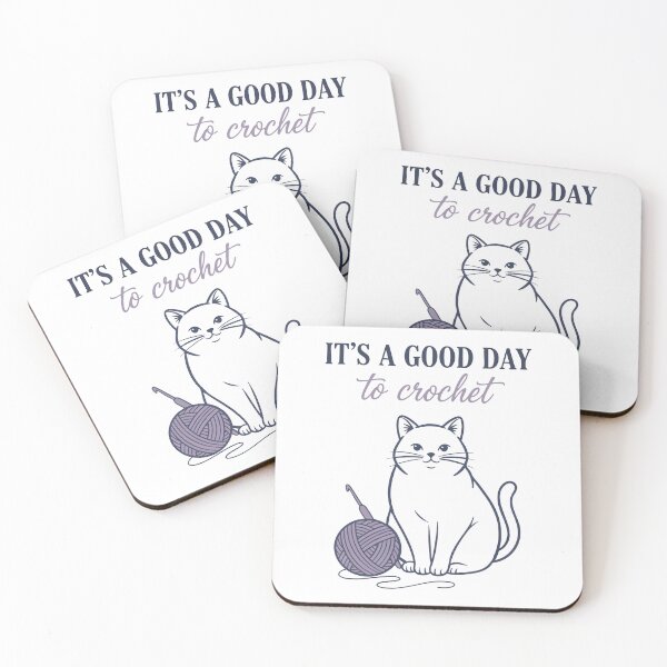 Item preview, Its A Good Day To Crochet Funny Cat Yarn Lovers designed and sold by LuminOrb.