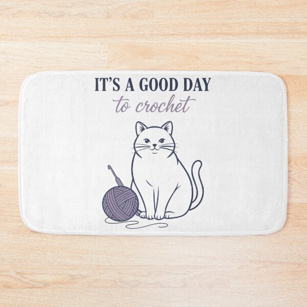 Item preview, Its A Good Day To Crochet Funny Cat Yarn Lovers designed and sold by LuminOrb.