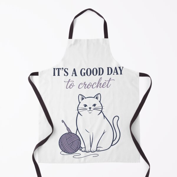 Item preview, Its A Good Day To Crochet Funny Cat Yarn Lovers designed and sold by LuminOrb.