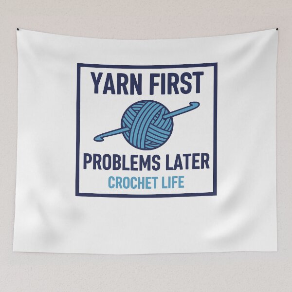Item preview, Crochet Life Funny Yarn First Problems Later designed and sold by LuminOrb.