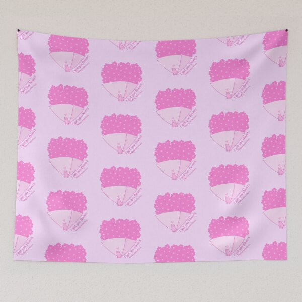Item preview, Pink I Got You Flowers Valentine Art designed and sold by MonkiFlipp.