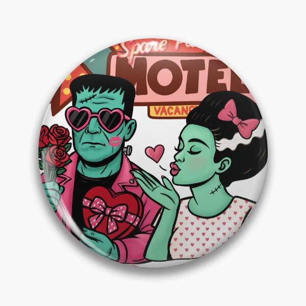Item preview, Frankenstein Valentine – Sweethearts & Spare Parts Motel – Cute Goth Horror Romance designed and sold by MoeJoedesign .
