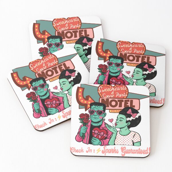 Item preview, Frankenstein Valentine – Sweethearts & Spare Parts Motel – Cute Goth Horror Romance designed and sold by MoeJoedesign .