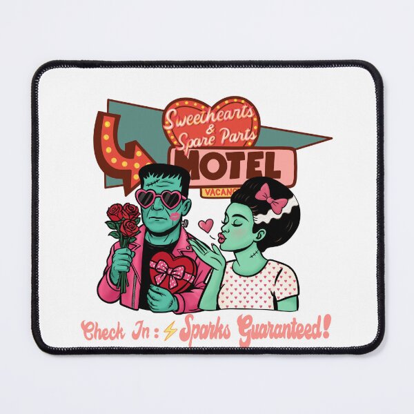 Item preview, Frankenstein Valentine – Sweethearts & Spare Parts Motel – Cute Goth Horror Romance designed and sold by MoeJoedesign .
