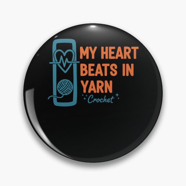 Item preview, Funny Crochet My Heart Beats In Yarn Crochet Lover designed and sold by LuminOrb.