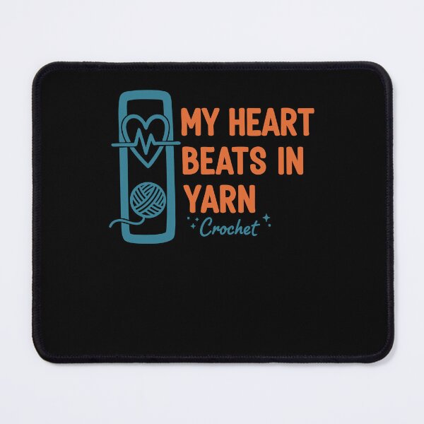 Item preview, Funny Crochet My Heart Beats In Yarn Crochet Lover designed and sold by LuminOrb.