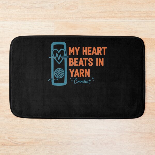 Item preview, Funny Crochet My Heart Beats In Yarn Crochet Lover designed and sold by LuminOrb.