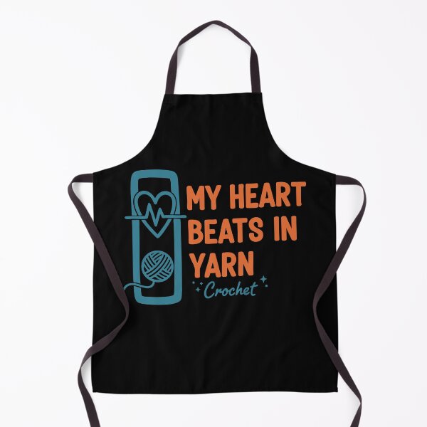 Item preview, Funny Crochet My Heart Beats In Yarn Crochet Lover designed and sold by LuminOrb.
