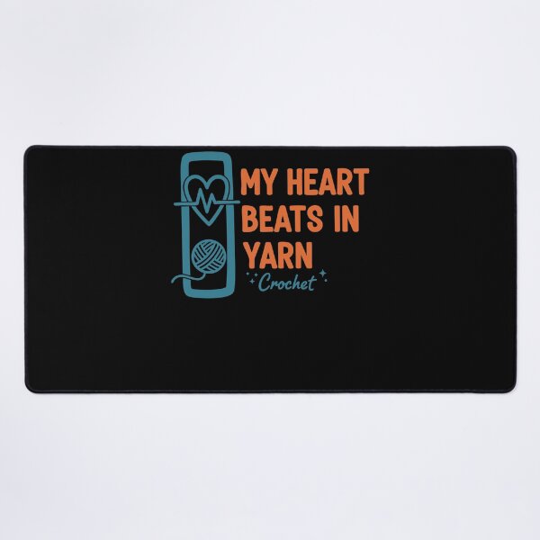 Item preview, Funny Crochet My Heart Beats In Yarn Crochet Lover designed and sold by LuminOrb.