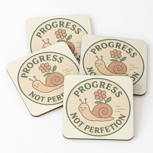 Item preview, Progress Not Perfection Snail  designed and sold by BrownHorse90s.