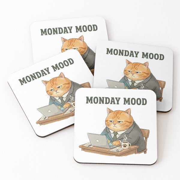 Item preview, Grumpy Business Cat Monday Mood Work Humor designed and sold by jira-22062549.